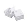 2 Pcs White Blind Brackets Low Profile Box White Mounting Bracket For Window Blinds Shutter Plastic Installation Accessories Mounting At Both Ends