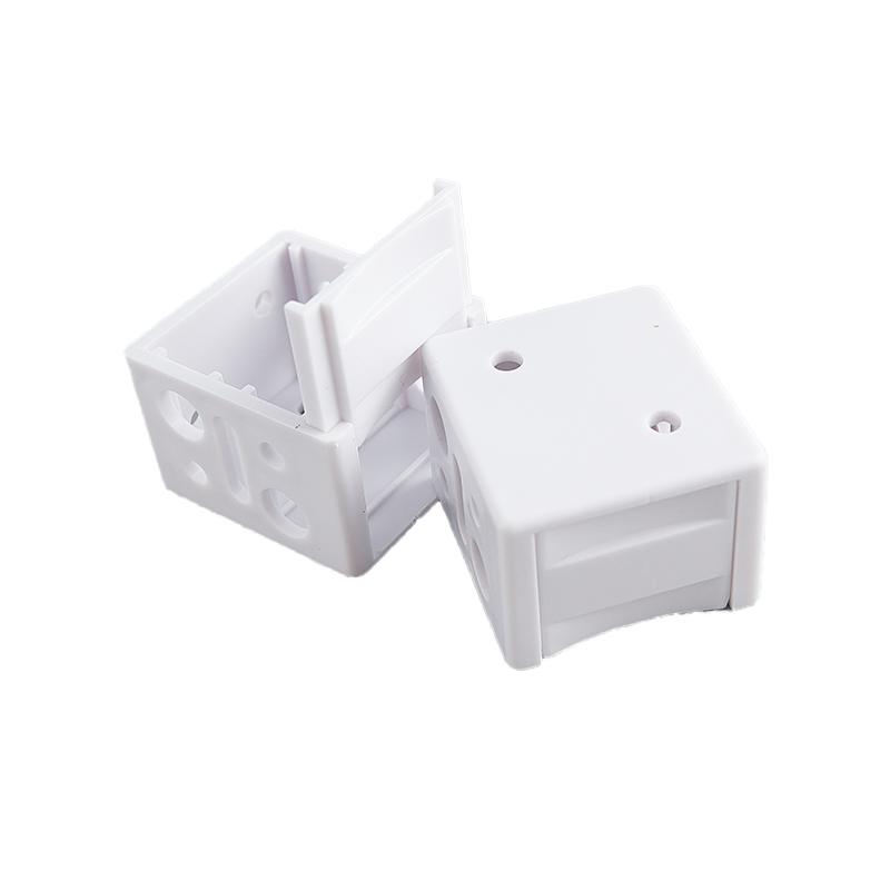 2 Pcs White Blind Brackets Low Profile Box White Mounting Bracket For Window Blinds Shutter Plastic Installation Accessories Mounting At Both Ends
