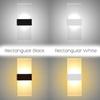 Modern LED Wall Lighting Up Down Cube Indoor Outdoor Bedroom Sconce Lamp Fixture