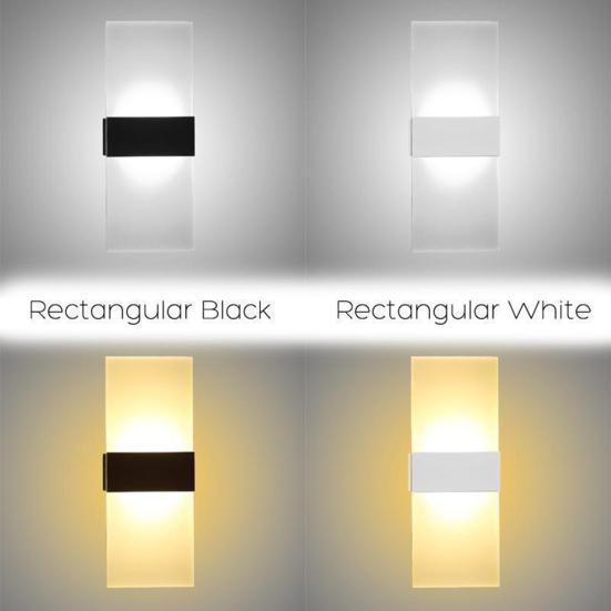 Modern LED Wall Lighting Up Down Cube Indoor Outdoor Bedroom Sconce Lamp Fixture