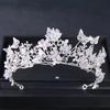 Barock Perle Strass Krone Blume Schmetterling Prinzessin Diadem Stirnband Haarschmuck Damen Braut Hochzeit Haarschmuck Schmuck