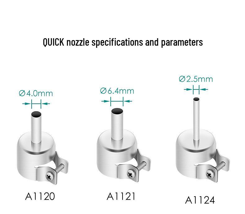 QUICK 990/856AD/957DW+ Hot Air Gun Nozzle Set
