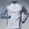 Men's Quick-Dry Sun Protection Sports Long-Sleeve Half-Zip Running Shirt for Spring and Autumn