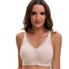 Plus Size Front Closure Wireless Bra - Seamless Thin Jelly Full Support Comfort Bra For Women