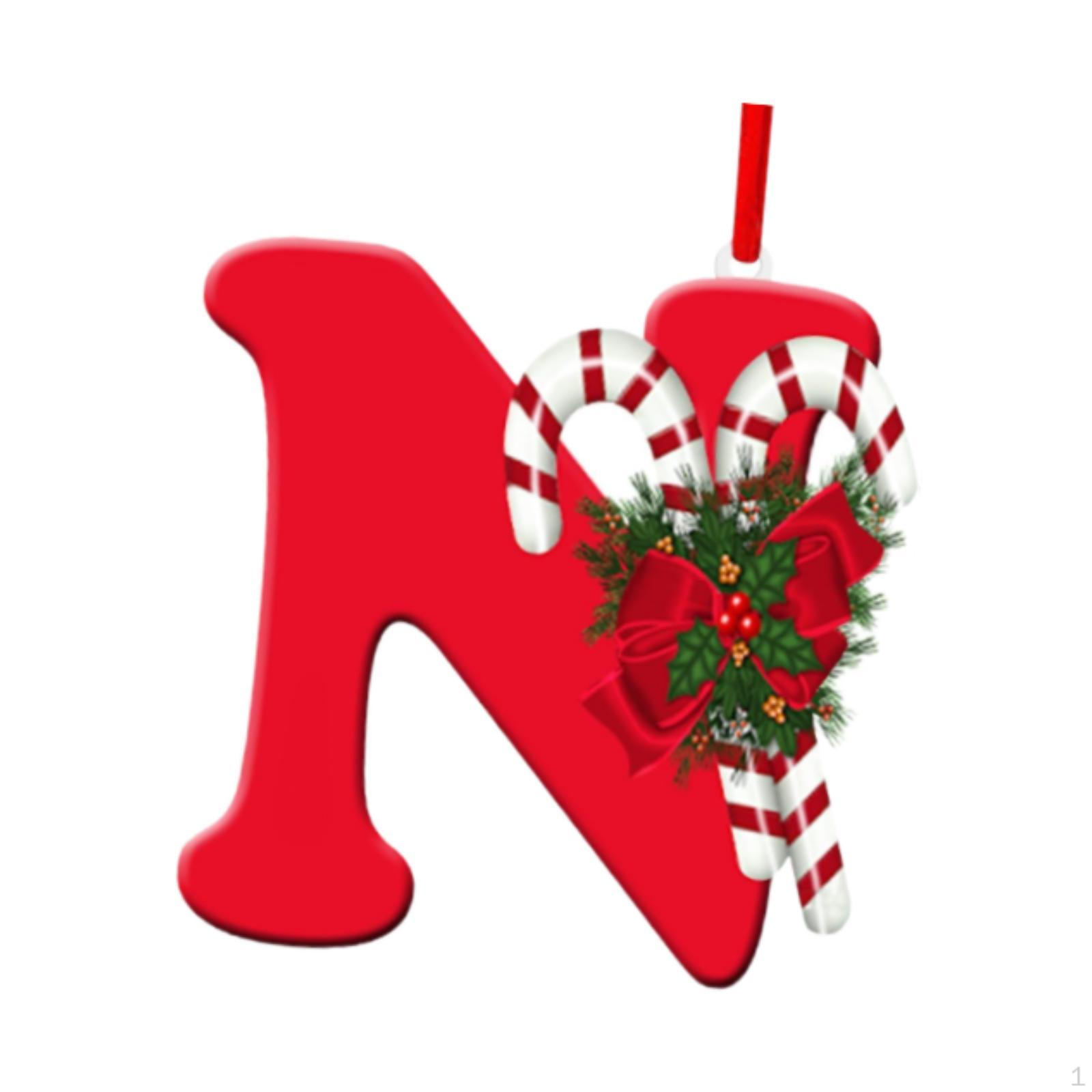 

Алфавитный рождественский елочный орнамент для праздничного декора и торжеств N