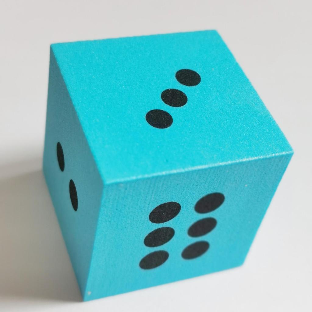 8cm EVA Rounded Corner Foam Dice - Six-Sided, 3.8cm Square