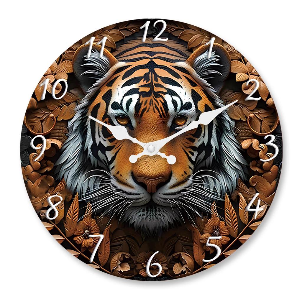 Creative 10-Inch Retro Wooden Wall Clock - Silent MDF Decorative Clock