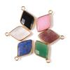 15X25MM Fashion Faceted Rhombus Pendant Natural Stone Lapis lazuli Charms for DIY Jewelry Making Necklace Earrings Wholesale