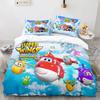 Super Wings Bedding Set Bedspread Single Twin Full Queen King Size Game Super Wings Bed Set Children's Kid Bedroom Duvetcover 05