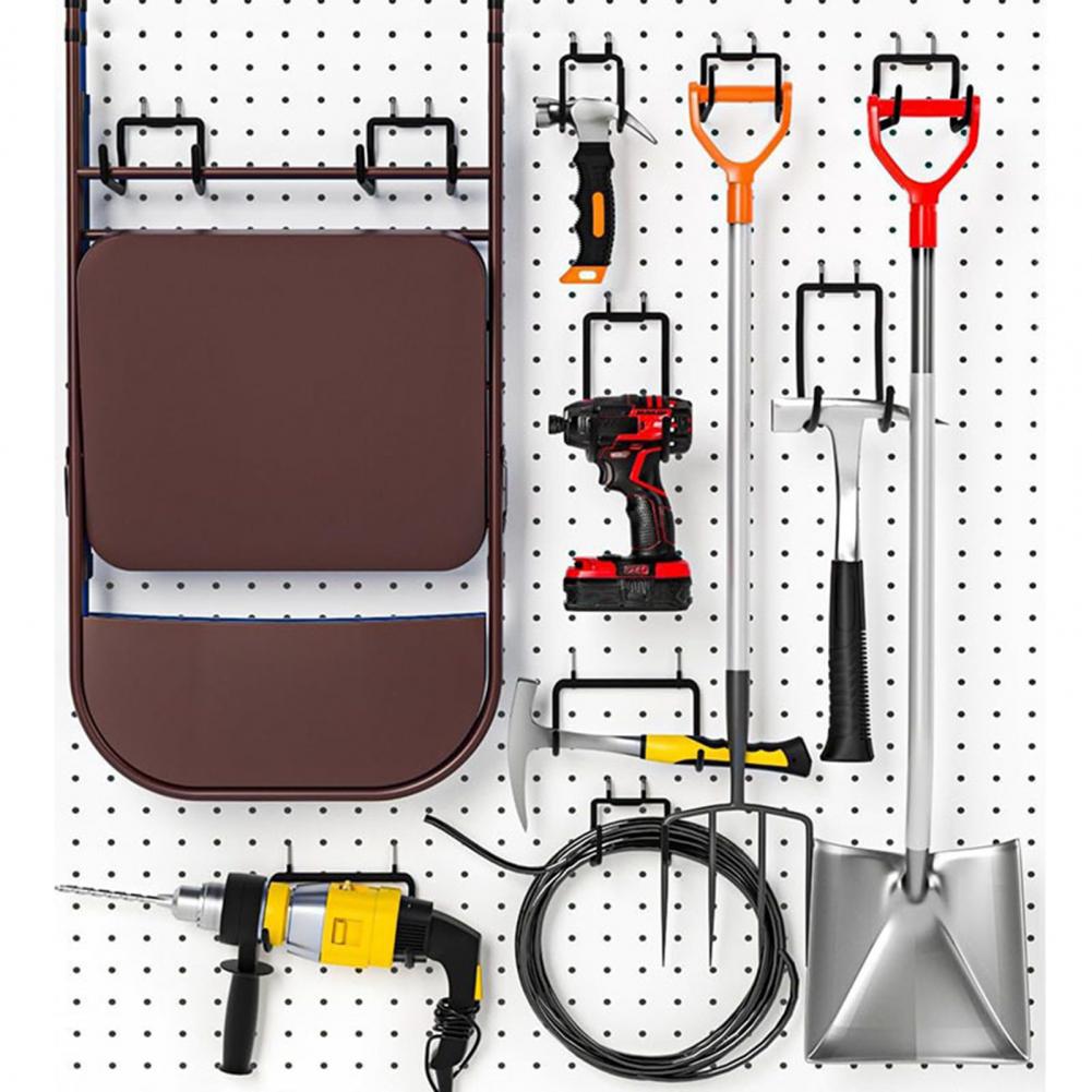 Black Pegboard Hooks Heavy Duty Power Tool Holder Wall Mounted Holder Hanger Rack Electric Drill Hook Tool Wall Organizer
