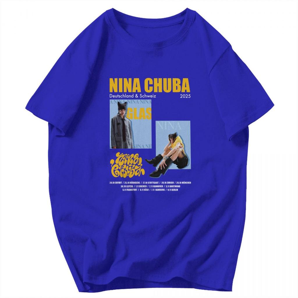 Men T Shirt Singer Nina Chuba Album Tour 2025 Graphic Summer Y2K Graphic Customized Unisex Clothing T Shirts