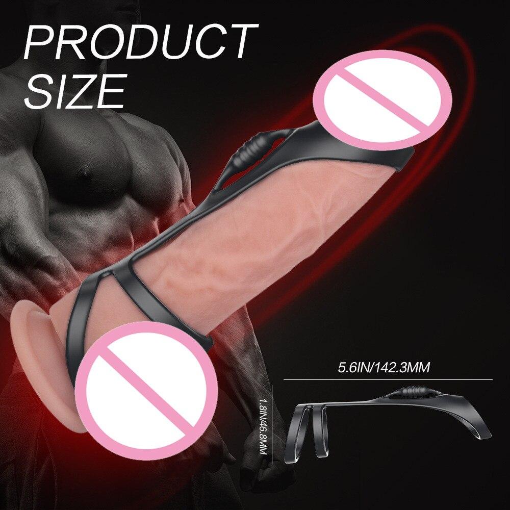 Double Ring Liquid Silicone Locking Sperm Ring Couples Co-Vibration Delayed Ring Adult Products Penis Resistance Compound Ring