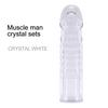 Men Transparent Condom Enlargement Thicken Lengthen Penis Sleeve Adult Sex Toy
