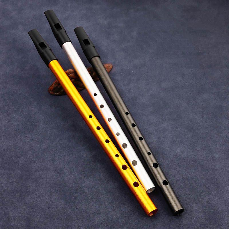 1 Stück authentische irische Pfeifenflöte, C/D-Tonart, Tin Penny Whistle mit 6 Löchern, perfektes traditionelles irisches Musikinstrument
