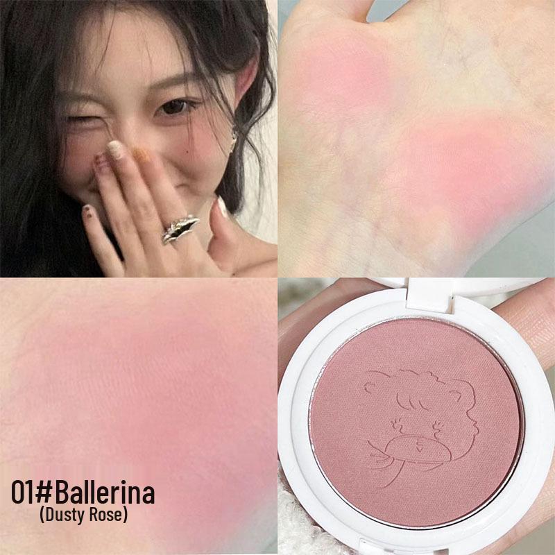 

TSOI Latte Bear Монохромные румяна Натуральный Легко наносимый макияж Универсальный Высокопигментированный Энергичная девушка.