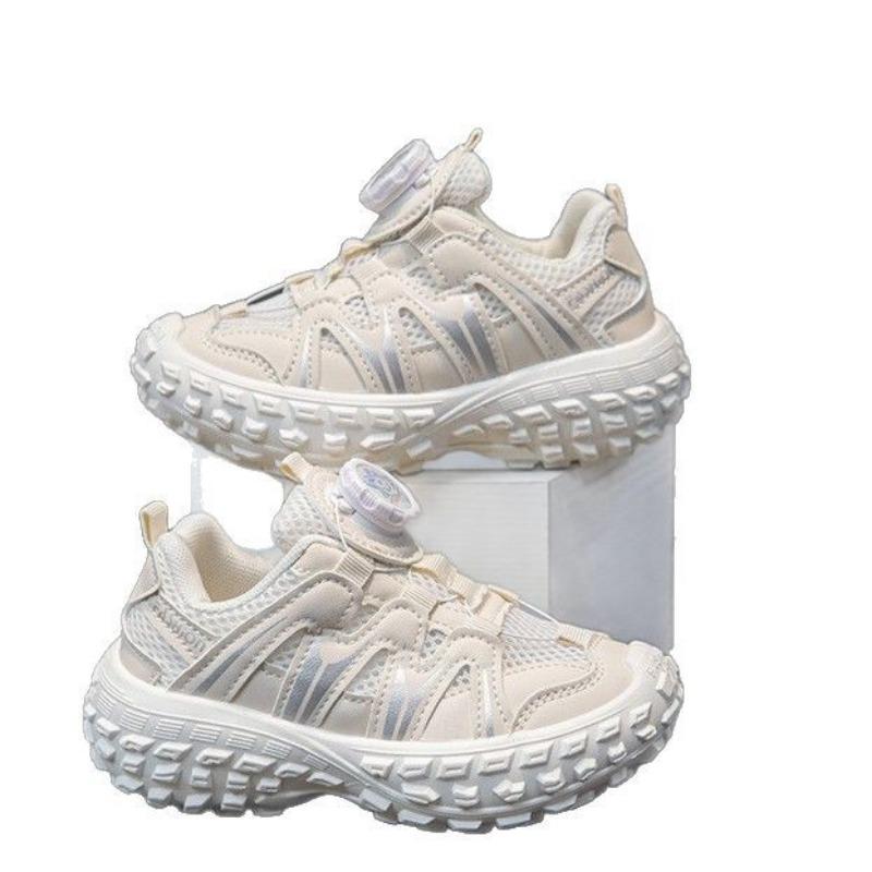Kids Breathable Mesh Rotating Buckle Casual Running Sneakers For Unisex Boys And Girls