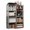 Freestanding 8 Cube Storage Vertical Tall Bookcase Shelf Book Organize 5-Tier Book Shelf  Bedroom