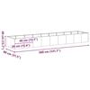 VidaXL Jardinière 360x80x40 cm acier galvanisé, pot de fleurs, support de plantes, lit surélevé, support de jardinière 860771