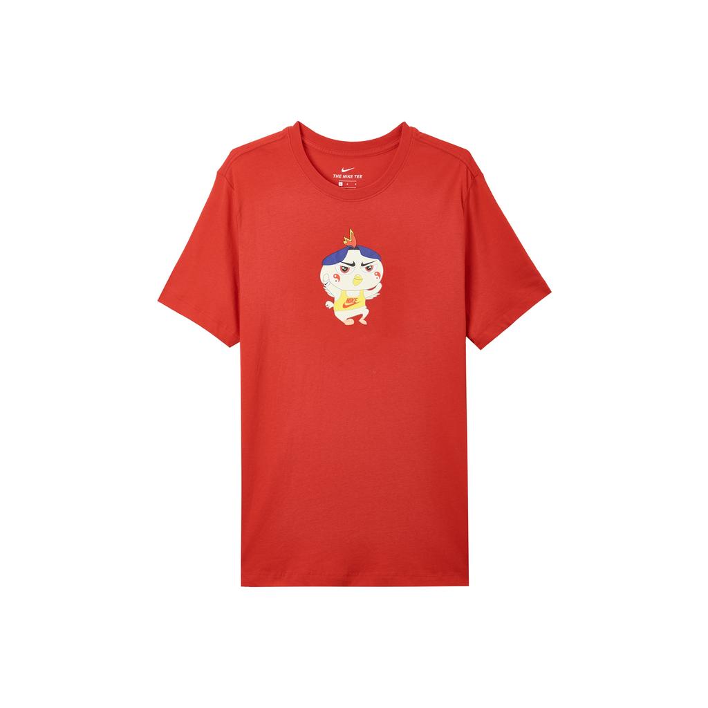 Nike Cartoon Print Knit Sports Short Sleeve T-Shirt Men Tops University-Red DD1323-657