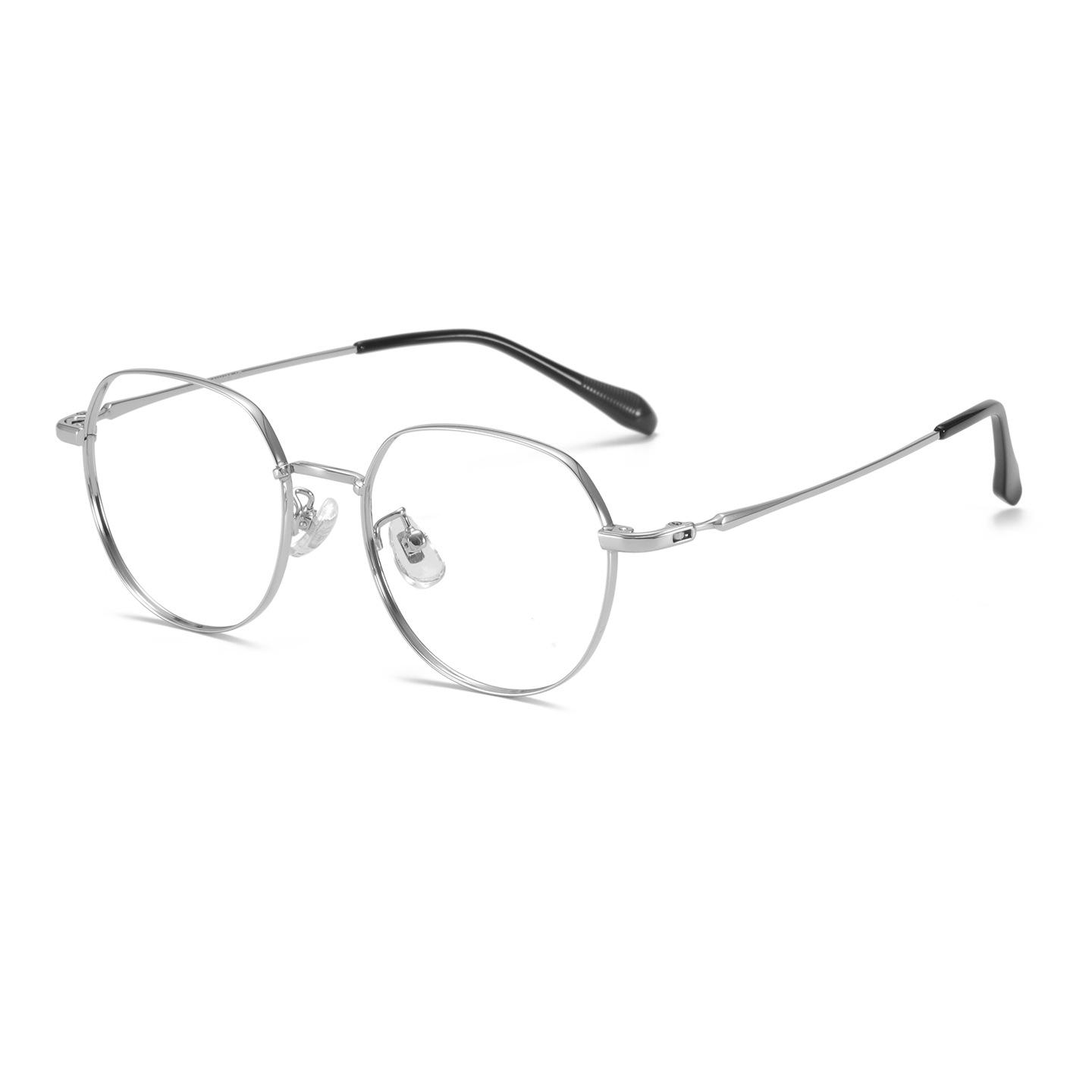 Ultra-light Pure Titanium Women s Eyeglass Frame - 49 Polygon, Small Frame, No Makeup Look, Internet Celebrity Style (98743)
