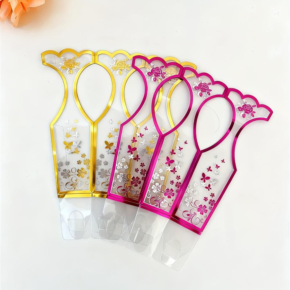 10pcs Vase Shape Party Gift Box Hot Stamped PVC Gift Box Gift Packaging Box  Birthday Gift