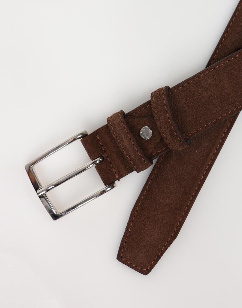 IKALOOK Italy Cowhide Solid Suede Belt Abe102
