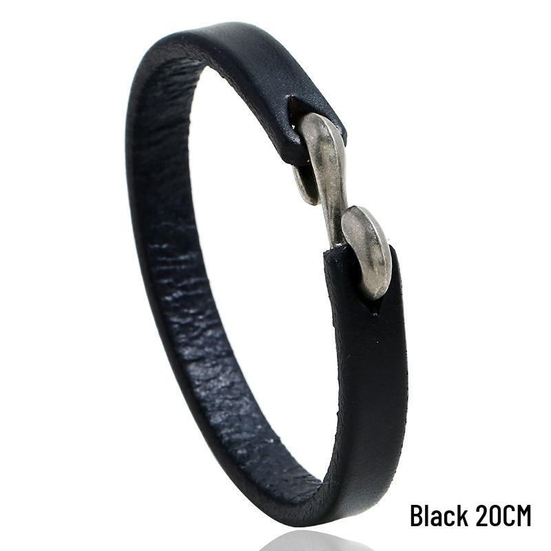 Men's European & American Simple Rock Cowhide Bracelet Accessories