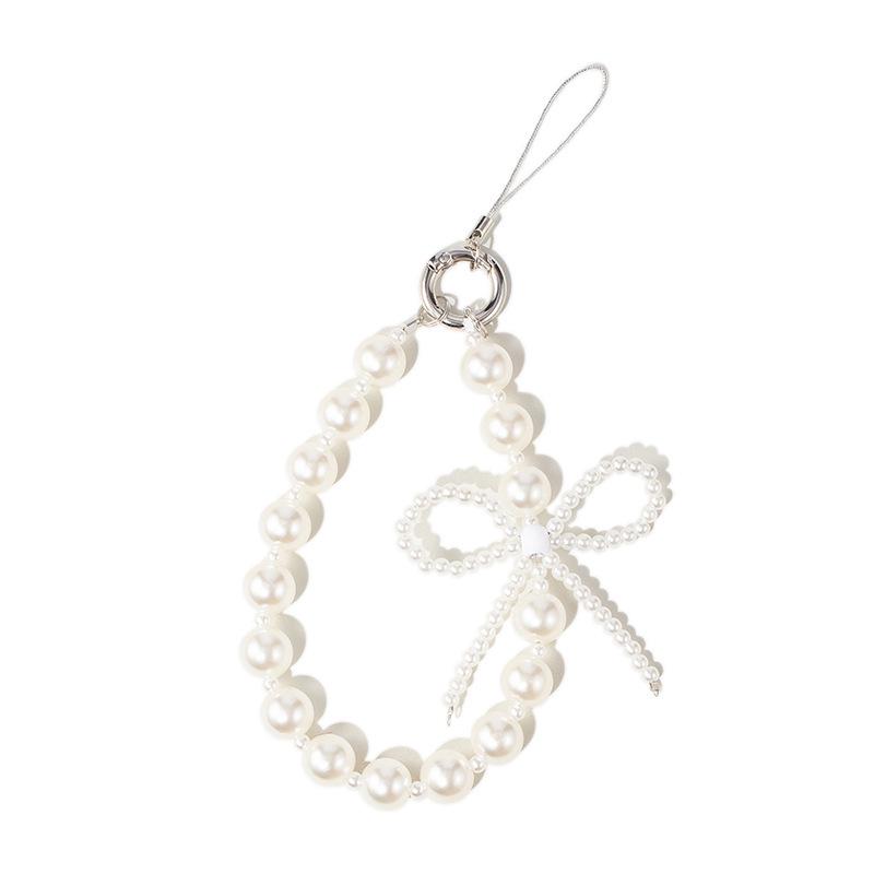 Douyin-Style Durable Handmade Bowknot Phone Wrist Strap