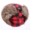Russian Pilot Caps Trapper Fur Plaid Ear Muff Hats Korean Beanies Hats Men Hats Earflap Caps