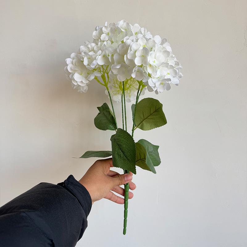 5-Head Silk Hydrangea Fake Flowers for Wedding Décor and Home Arrangements