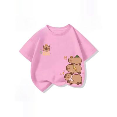 New Dolphin Clothing Short Sleeve T-shirt Cartoon Printed Children's Summer Fashion
