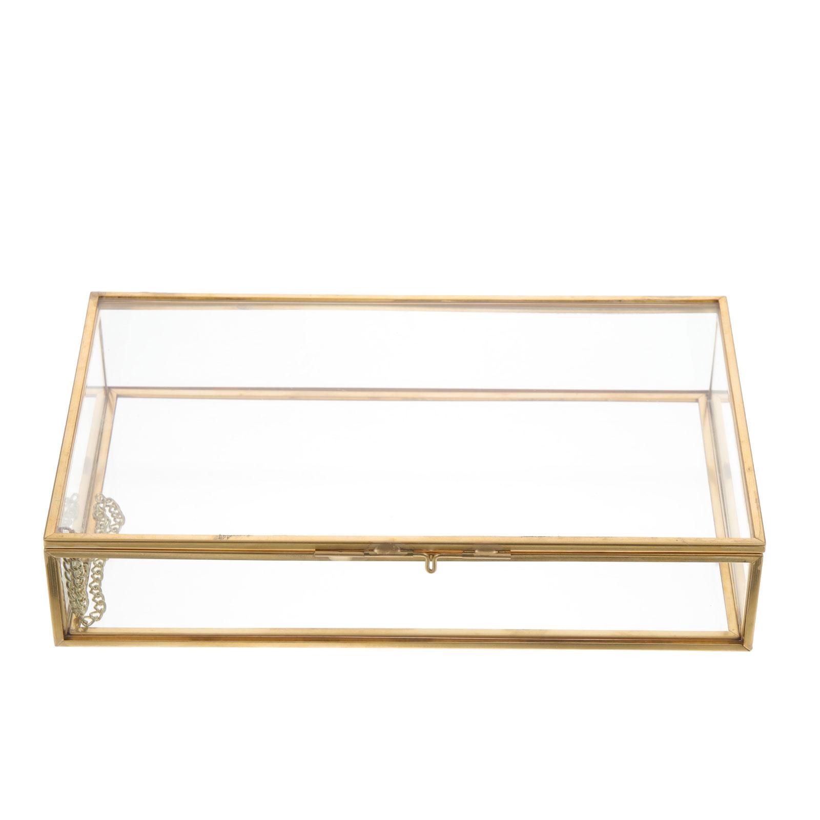 

Jewelry Storage Box Vintage Decor Container Collection Style Glass Case Organizer Copper Miss for Vintage Decor Style Cover New Other золотий