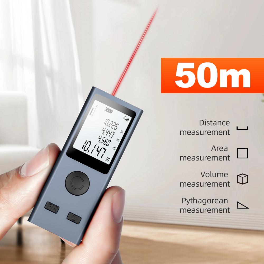 Mini Digital Distance Meter 30M 50M 60M Tape Build Measure Device Ruler Test Tool Tape Measure Roulette Range Finder