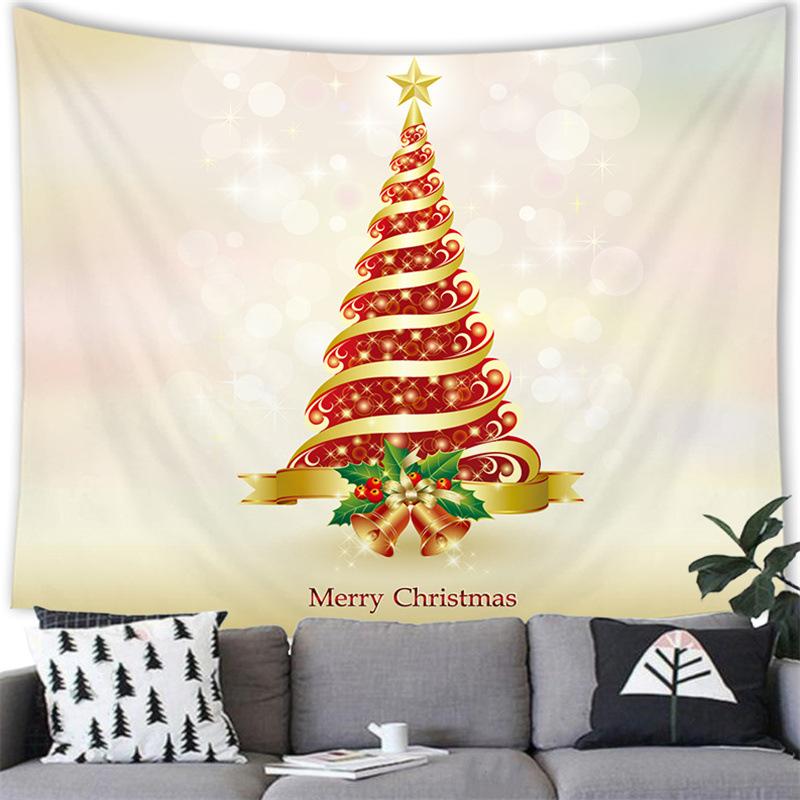 Christmas Bell Tapestry Snowman Merry Christmas Wall Hanging Living Room Bedroom Background Cloth Beautiful