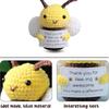 Crochet Positive Energy Bee Hand-woven Dolls Pocket Handmade Knitting Doll Desktop Ornament Home Hand-woven Room Decoration