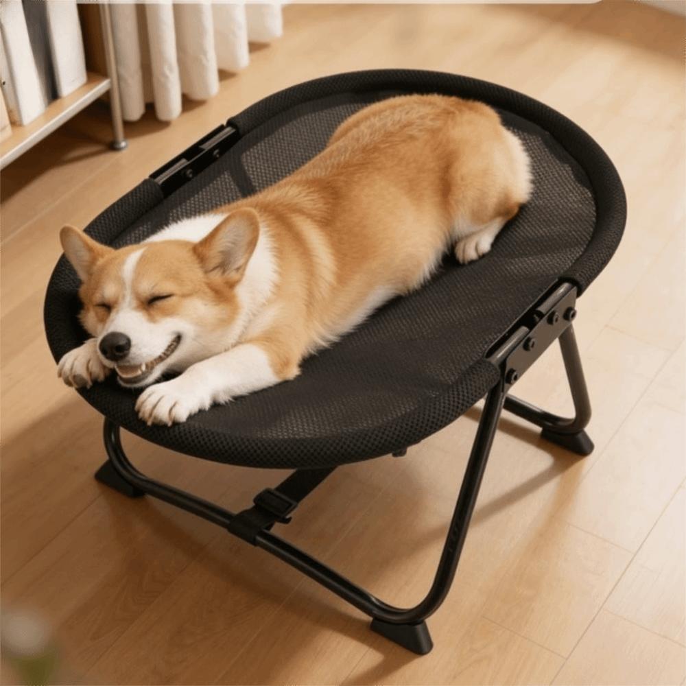 Oddychające Siatkowe Podwyższone Legowisko dla Psa Składane Legowisko Marszowe dla Kota Uniwersalna Kanapa-Łóżko dla Kota Kempingowe Outdoor