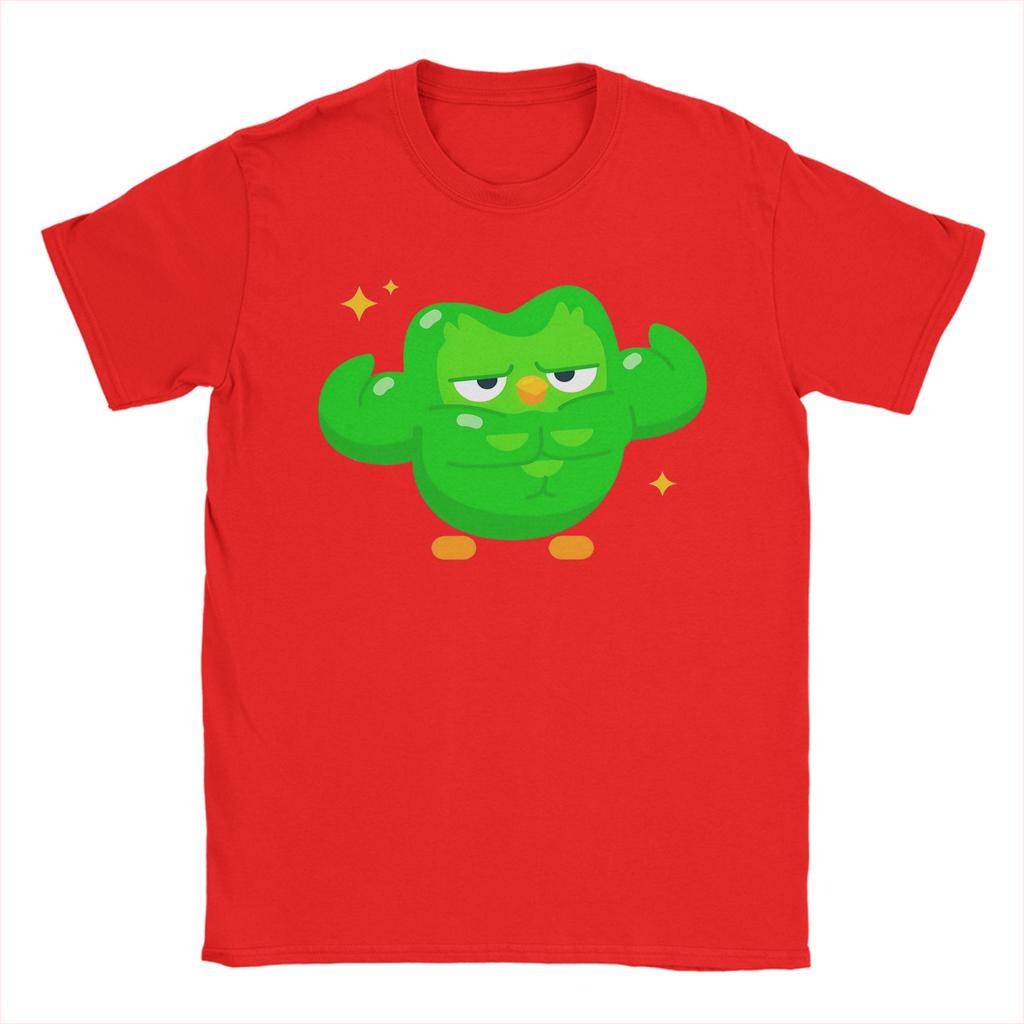 Minimalist Duolingo Funny Duolingo Meme T-Shirt Summer  Cotton T Shirts For Men's Leisure Tee Shirt Short Sleeve Y2K Fun Clothes