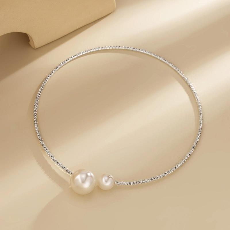 

1 шт. Цепочка на шею для женщин Готический барочный кулон из жемчуга Ожерелье для женщин Винтажное нерегулярное ожерелье-чокер Панк эстетичные украшения