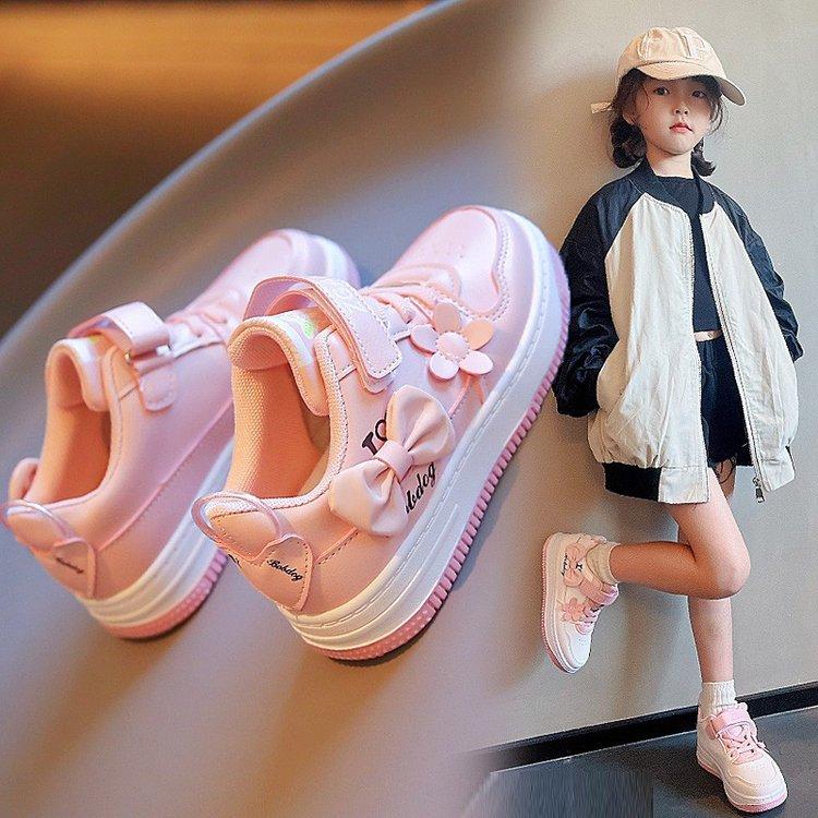 Girls' Shoes New Children's Comfortable Breathable Board Shoes Casual Shoes Spring, Autumn and Autumn Middle-aged Children's Little Girl Shoes Kor