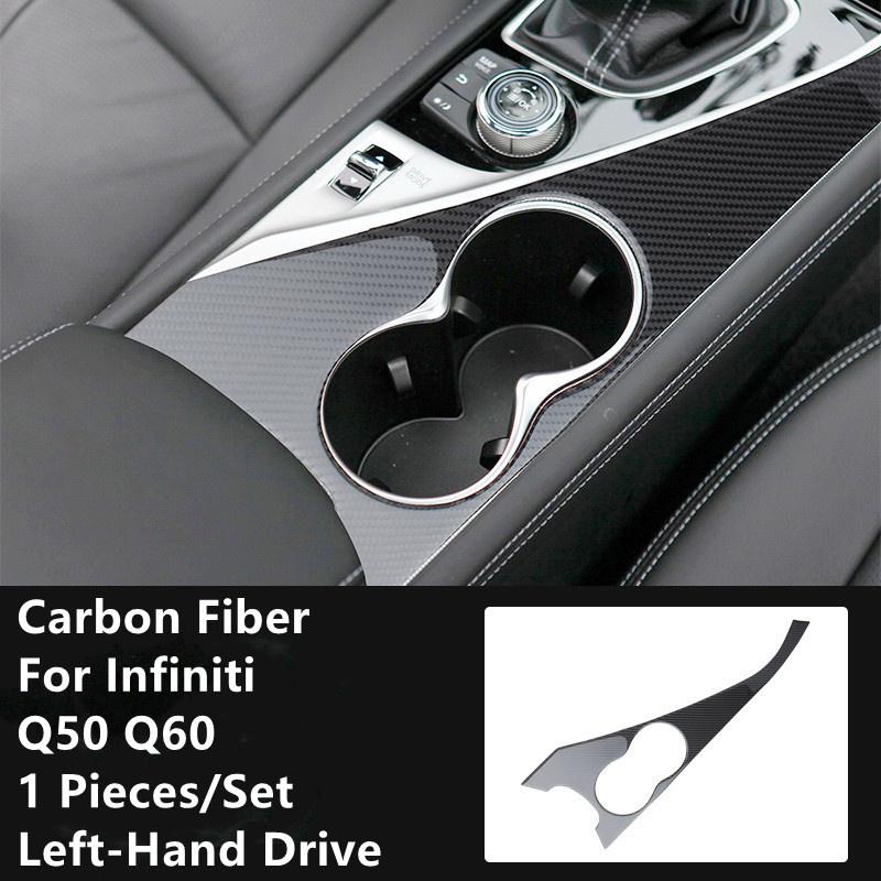 Carbon Fiber Car Interior Modification Cover Trim Strips Decorative Stickers For Infiniti Q50 Q60 Car Styling Inner