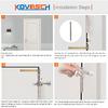 2 Pack Hinge Pin Door Stopper Brushed Satin Nickel - Adjustable Heavy Duty Hinge Pin Door Stop with White Rubber Bumper Tips