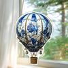 Stained Glass Style Hot Air Balloon Suncatcher 2D Acrylic Window Hanging Ornament for Home Garden Wall Window Decor
