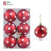 6Pcs/box 6cm Christmas Ball Ornaments Xmas Tree Hanging Pendant Christmas Decorations for Home 2025 Navidad Natal New Year Gift