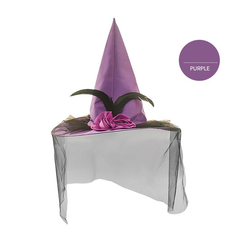 5pcs Halloween Witch Hat Magical Masquerade Carnival Costume School Performance Halloween Decoration Party Hat Wizard Men Women 