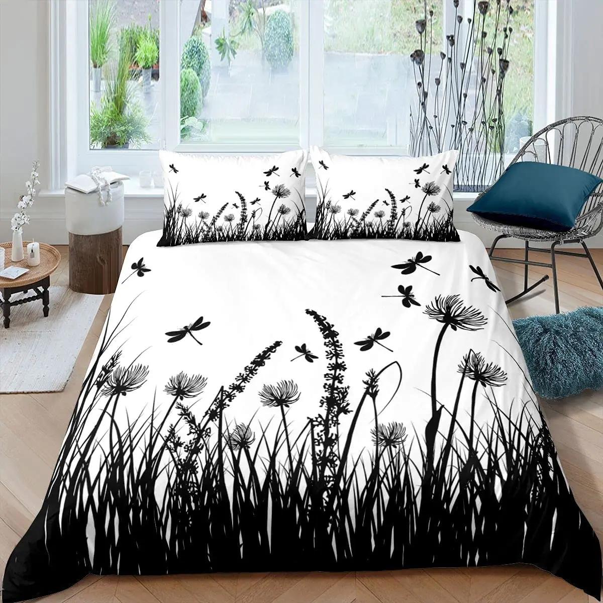 

Dragonfly Duvet Cover Set King Size Colorful Wing Bedding Set For Kids Teens Adult Forset Wild Animal Theme 2/3pcs Quilt Cover EU single(135x200cm)