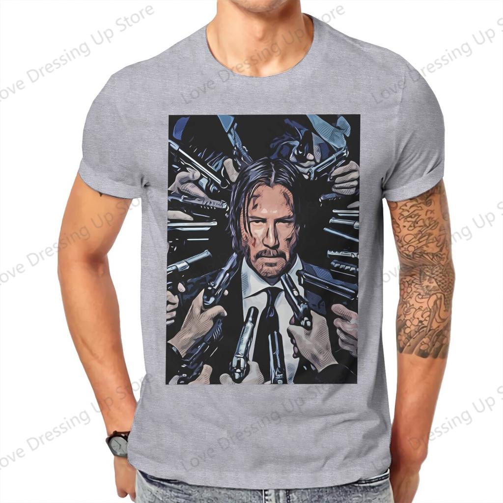 John Wick Film Klassische Kunst T-Shirt Vintage Gothic Unisex T-Shirt Baumwolle Unisex Kleidung