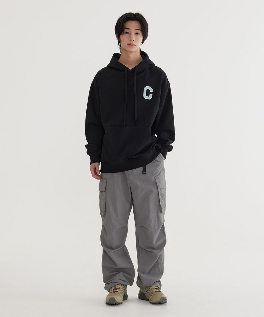 C Logo Hoodie Black