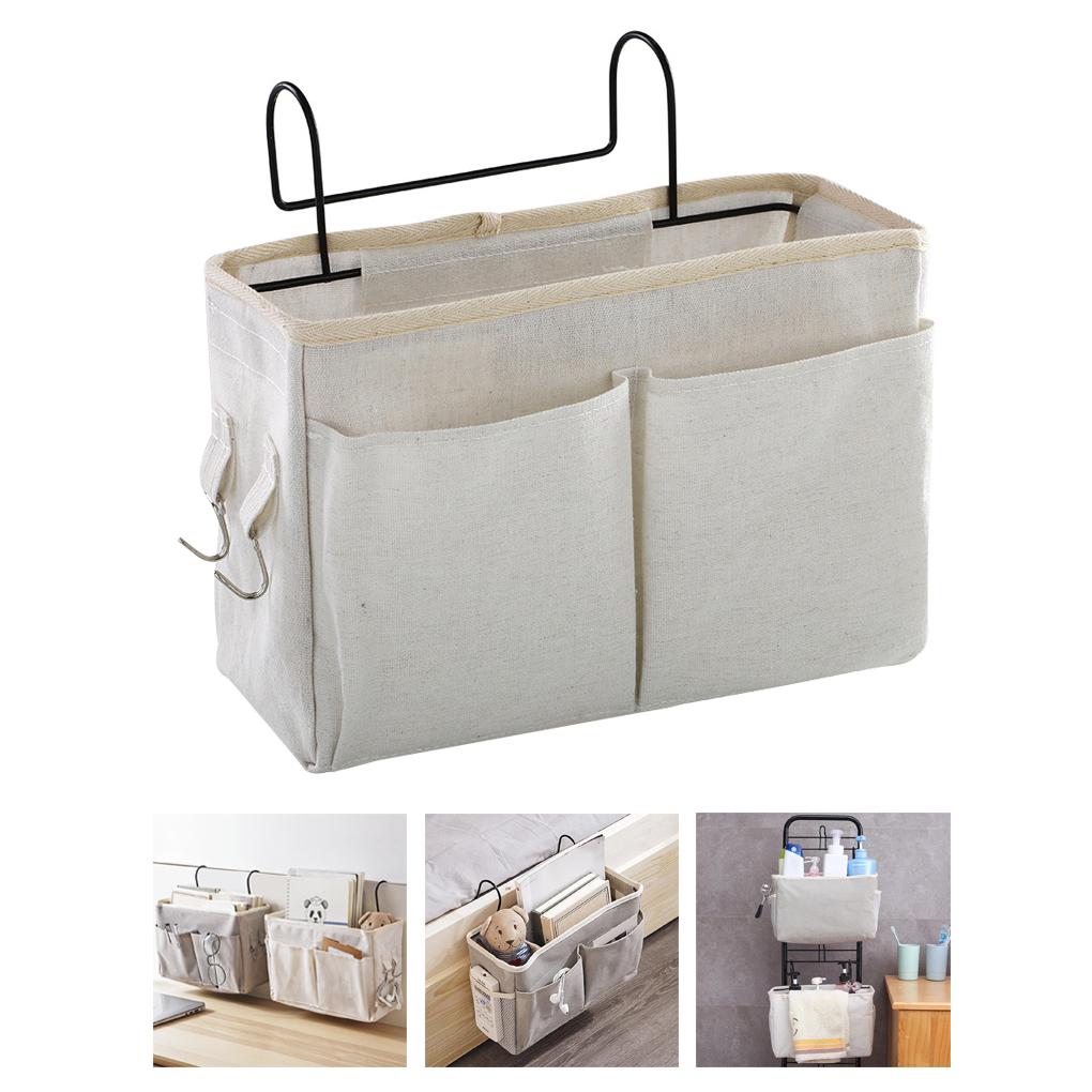 Bedside Storage Organizer Bed Desk Bag Sofa TV Remote Control Hanging Caddy