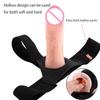 Adjustable Hollow Strap On Realistic Dildo Pants for Woman Men Wearable Penis Extension Sleeve Dildos Sex Toy for Adults Couples