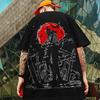 3d Japanese Samurai Print Men's T-Shirt Summer Fashion Casual T-Shirt For Men Street Trend Oversized Tees Half Sleeve Pullover